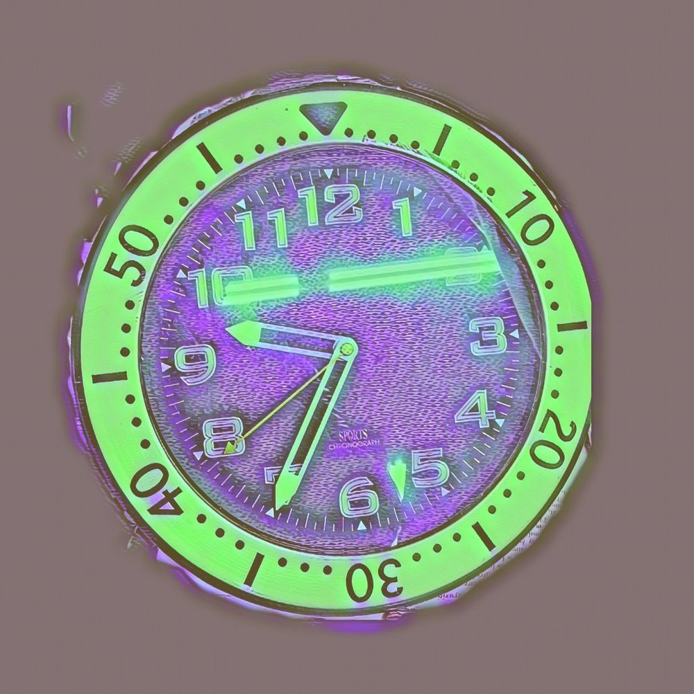 Wall Clock Light Illuminate Up In Dark - Sports Chronograph Theme Clock